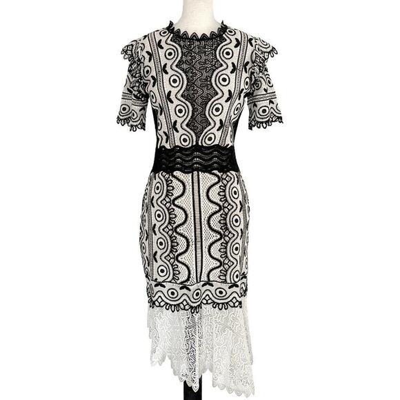 Sea New York Lola Macramé Lace Dress – Size 6 - Picture 2 of 7